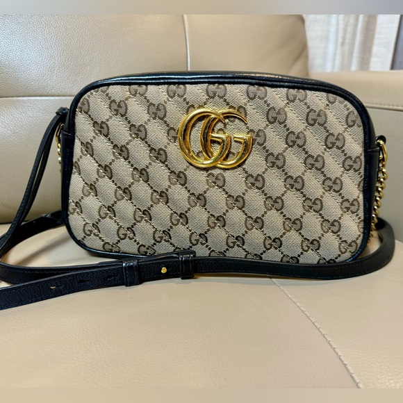Gucci Handbags - Sold xxx Gucci Marmont GG Supreme Canvas quilted camera bag